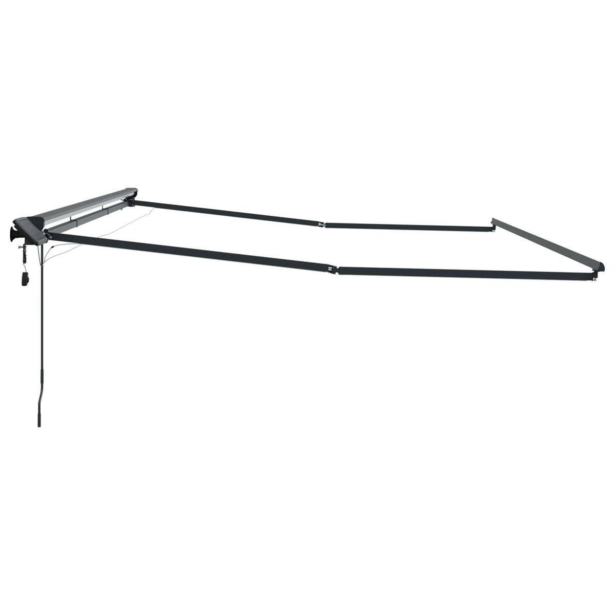 Ručni okvir tende s LED-ima Antracit 5 x 3 m Aluminij
