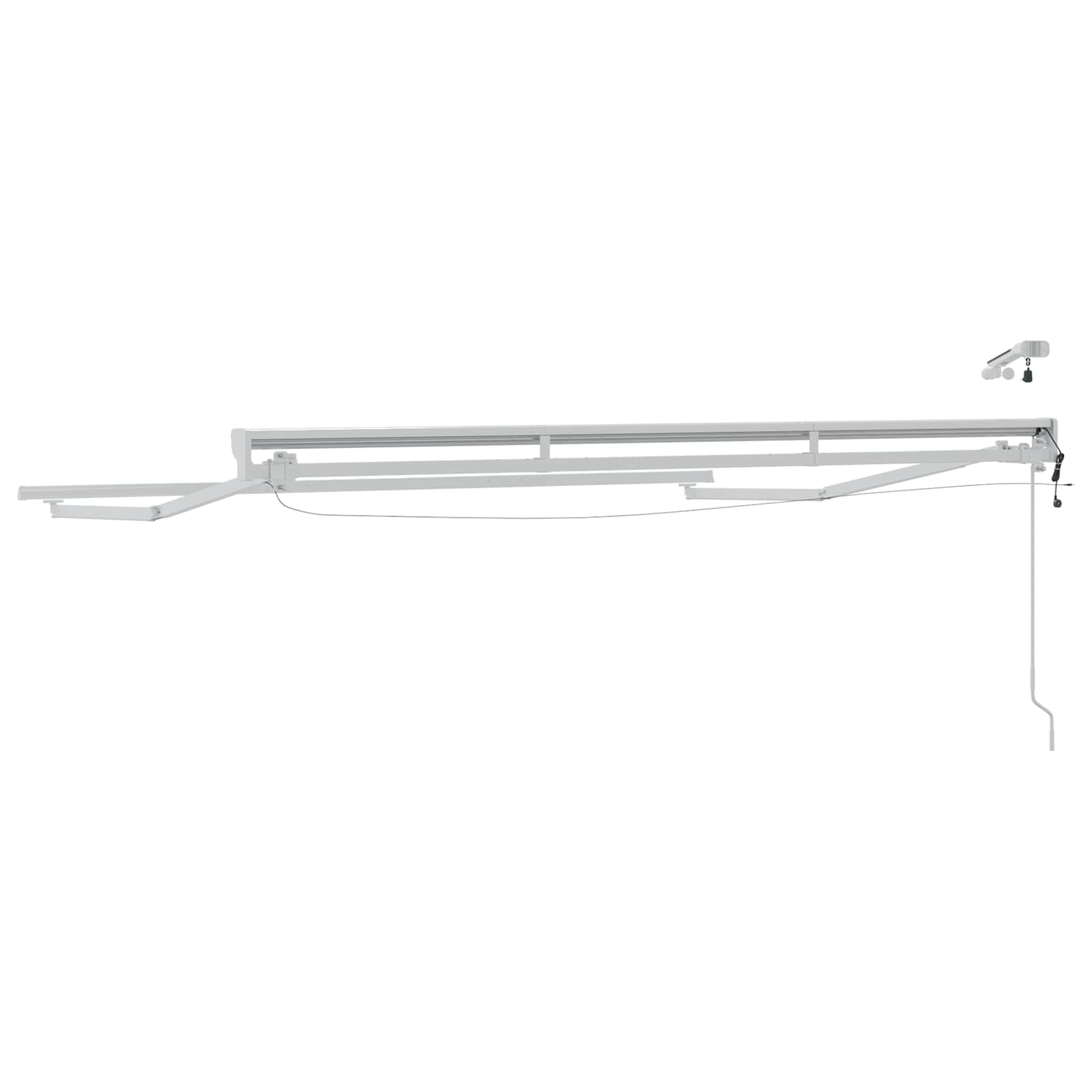 Okvir električne tende s LED-ovima Bijeli 2,5 x 2 m Aluminij