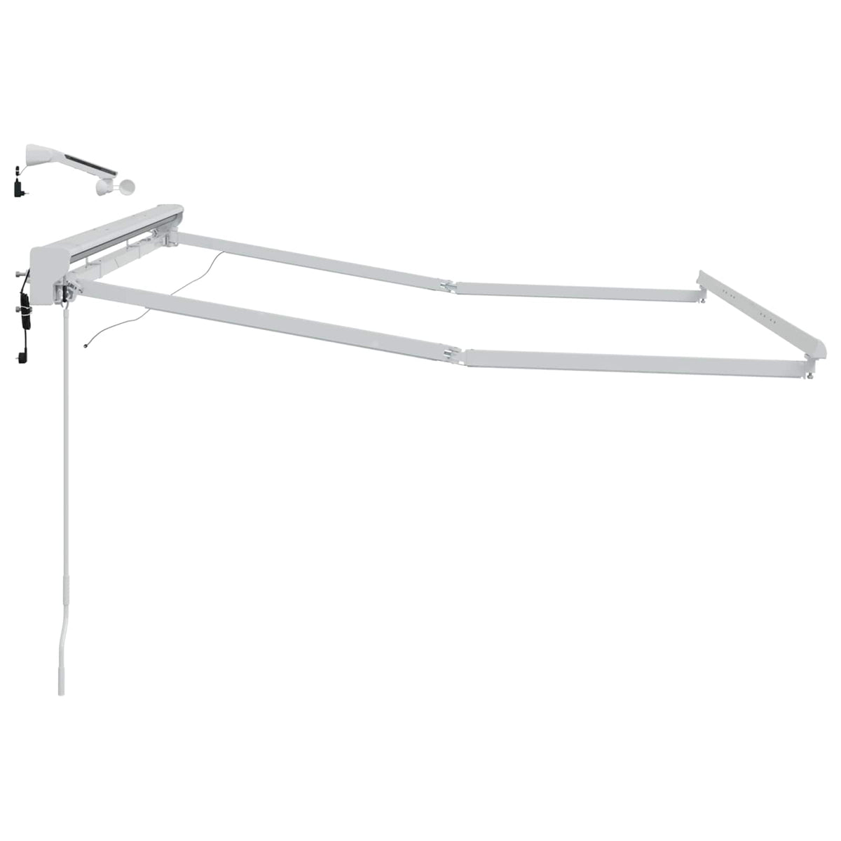 Okvir električne tende s LED-ovima Bijeli 3 x 2 m Aluminij