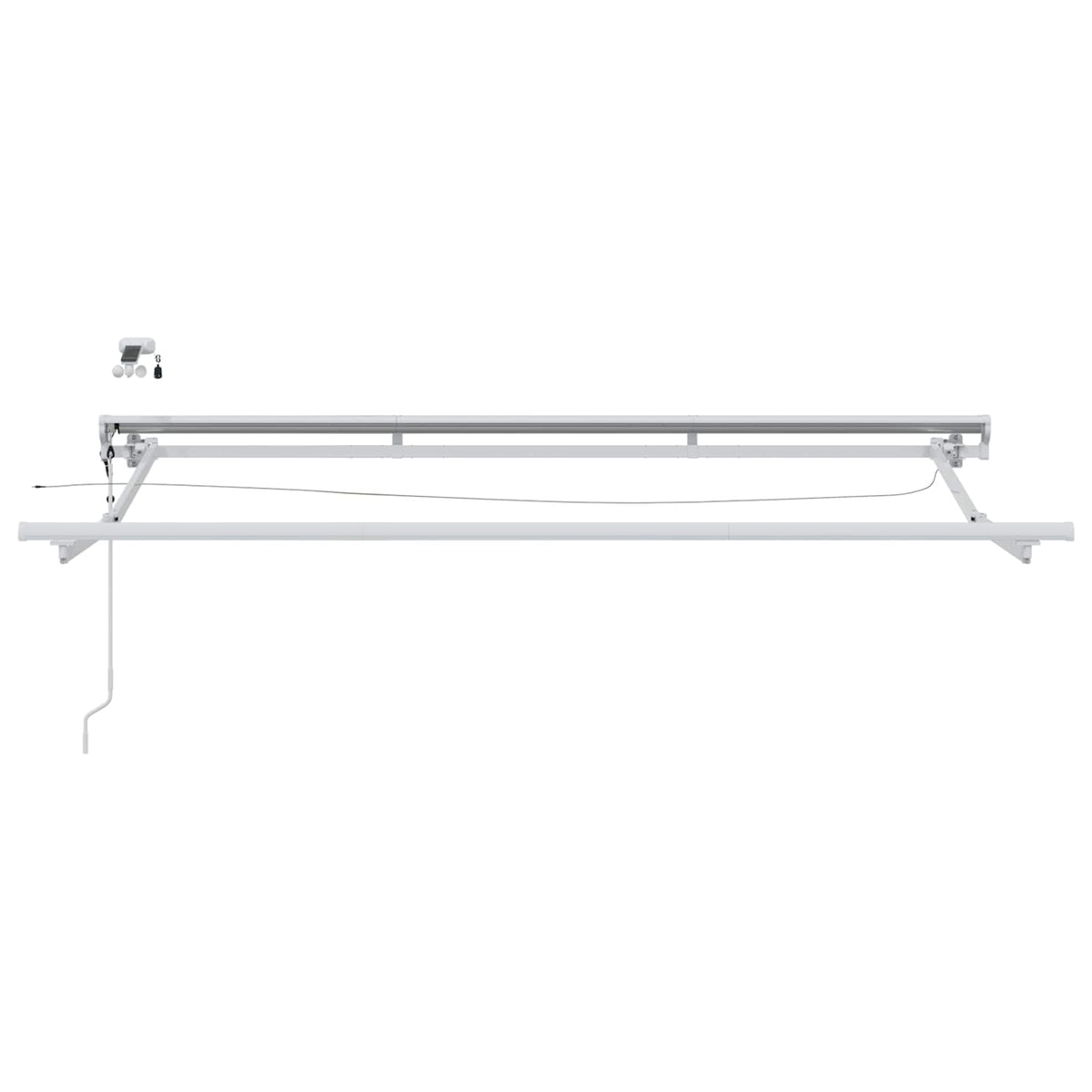 Okvir električne tende s LED-ovima Bijeli 3,5 x 2 m Aluminij