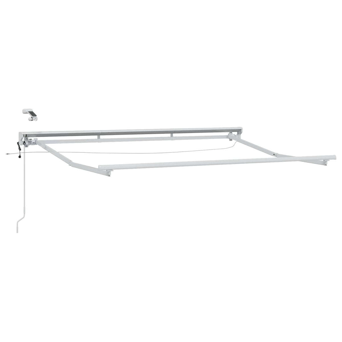 Okvir električne tende s LED-ovima Bijeli 3 x 2,5 m Aluminij