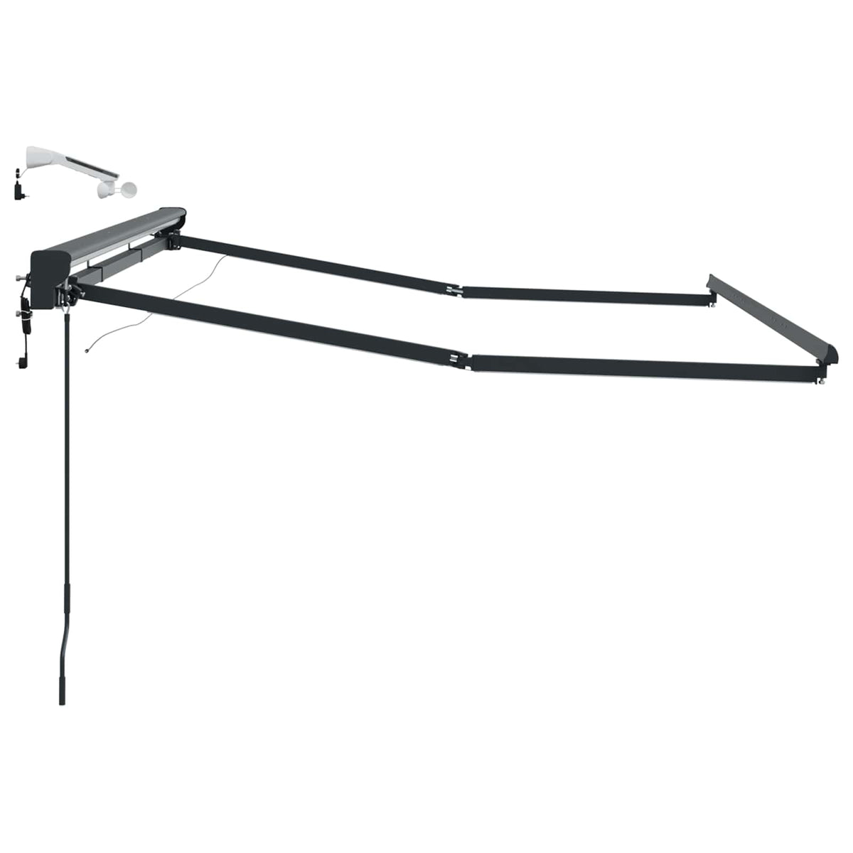 Okvir električne tende s LED-ovima Antracit 3 x 2,5 m Aluminij
