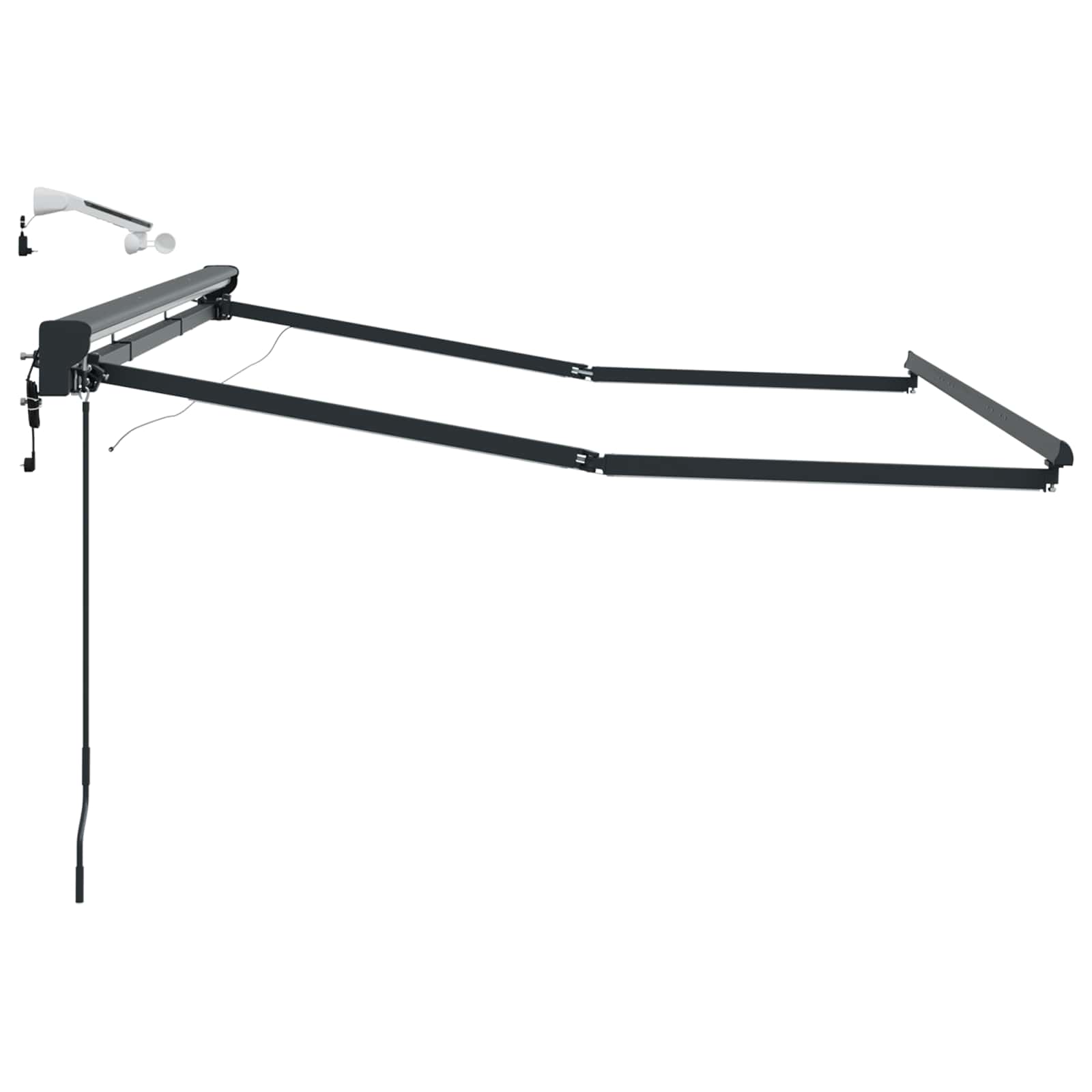 Okvir električne tende s LED-ovima Antracit 3 x 2,5 m Aluminij