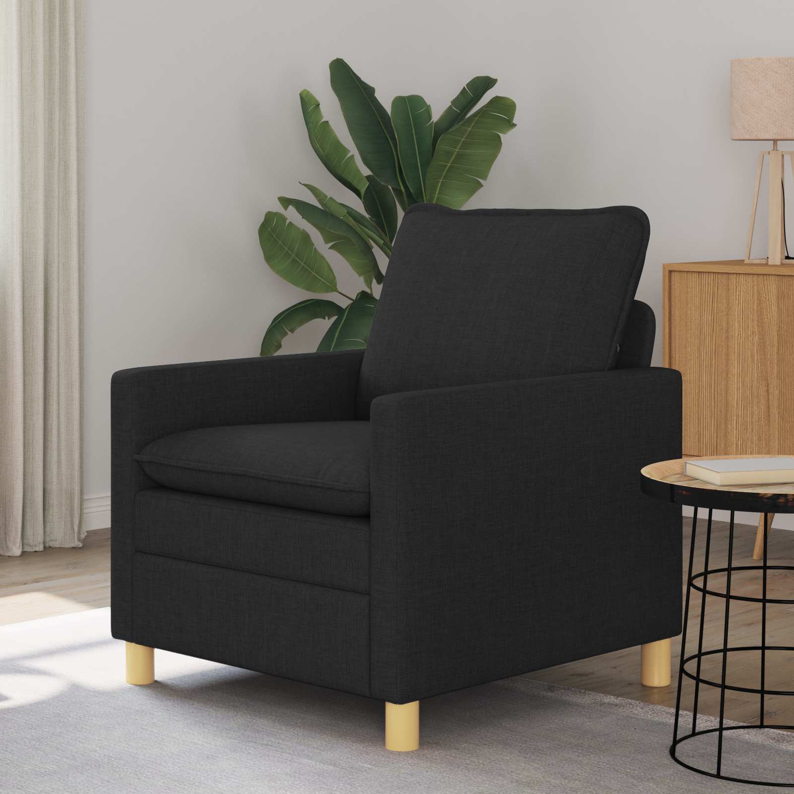 Sofa Crna 76 x 81 x 87,5 cm Tkanina