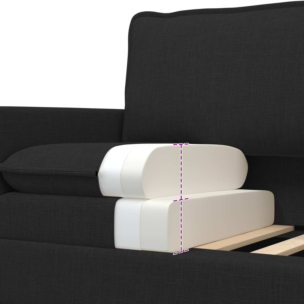 Sofa Crna 76 x 81 x 87,5 cm Tkanina