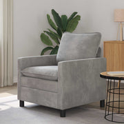 Sofa Svjetlosiva 76 x 81 x 87,5 cm Baršun