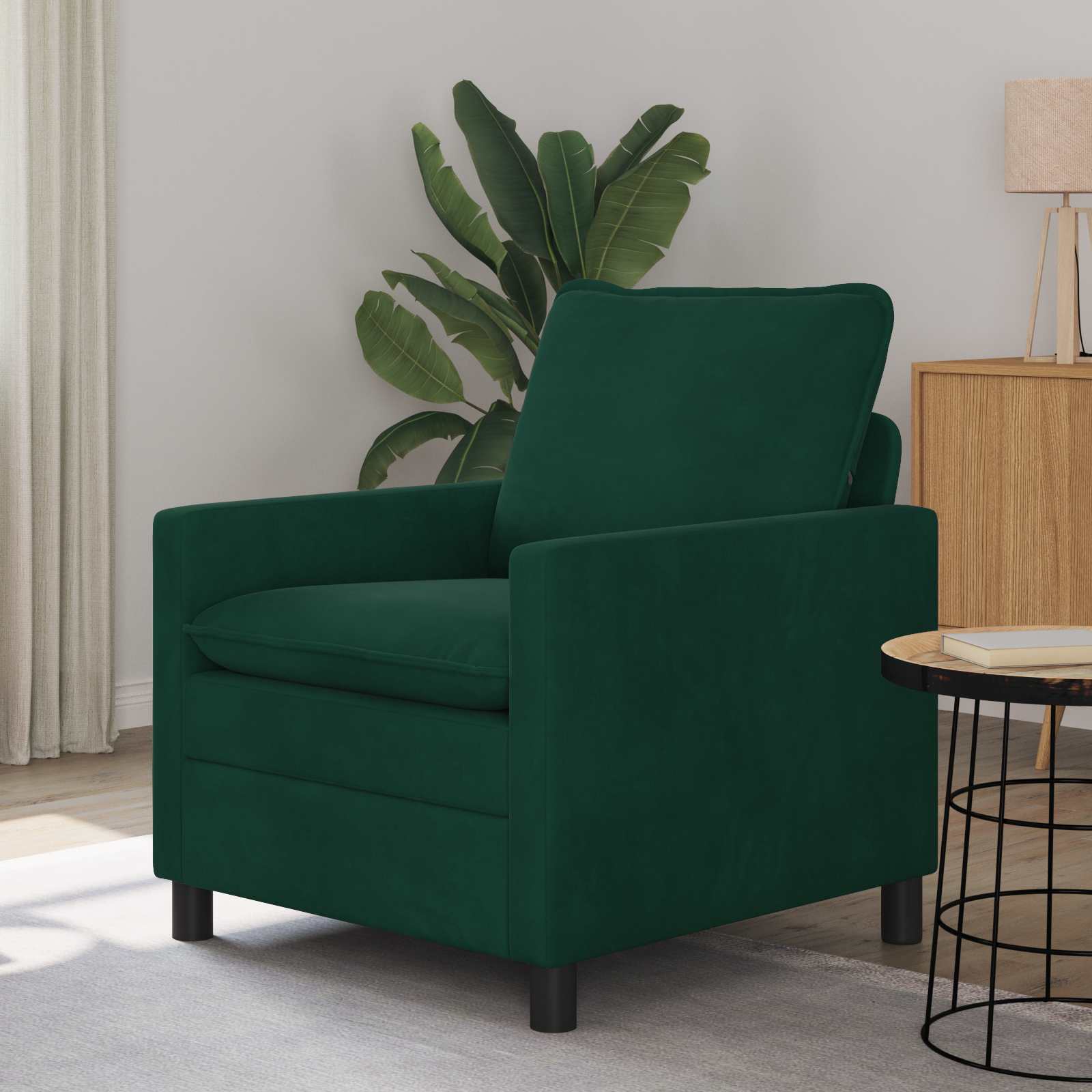 Sofa Tamnozelena 76 x 81 x 87,5 cm Baršun
