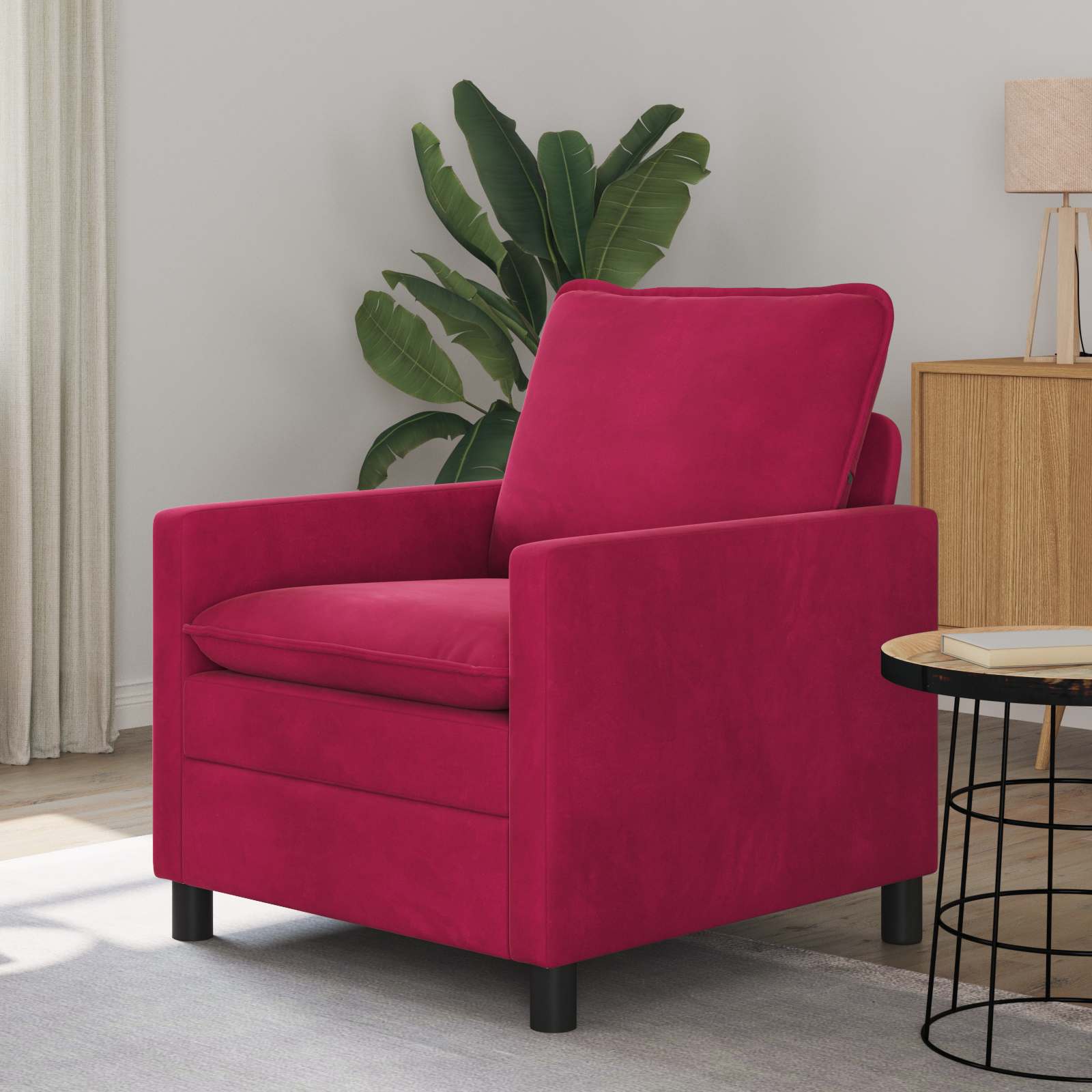 Sofa Vinska crvena 76 x 81 x 87,5 cm Baršun