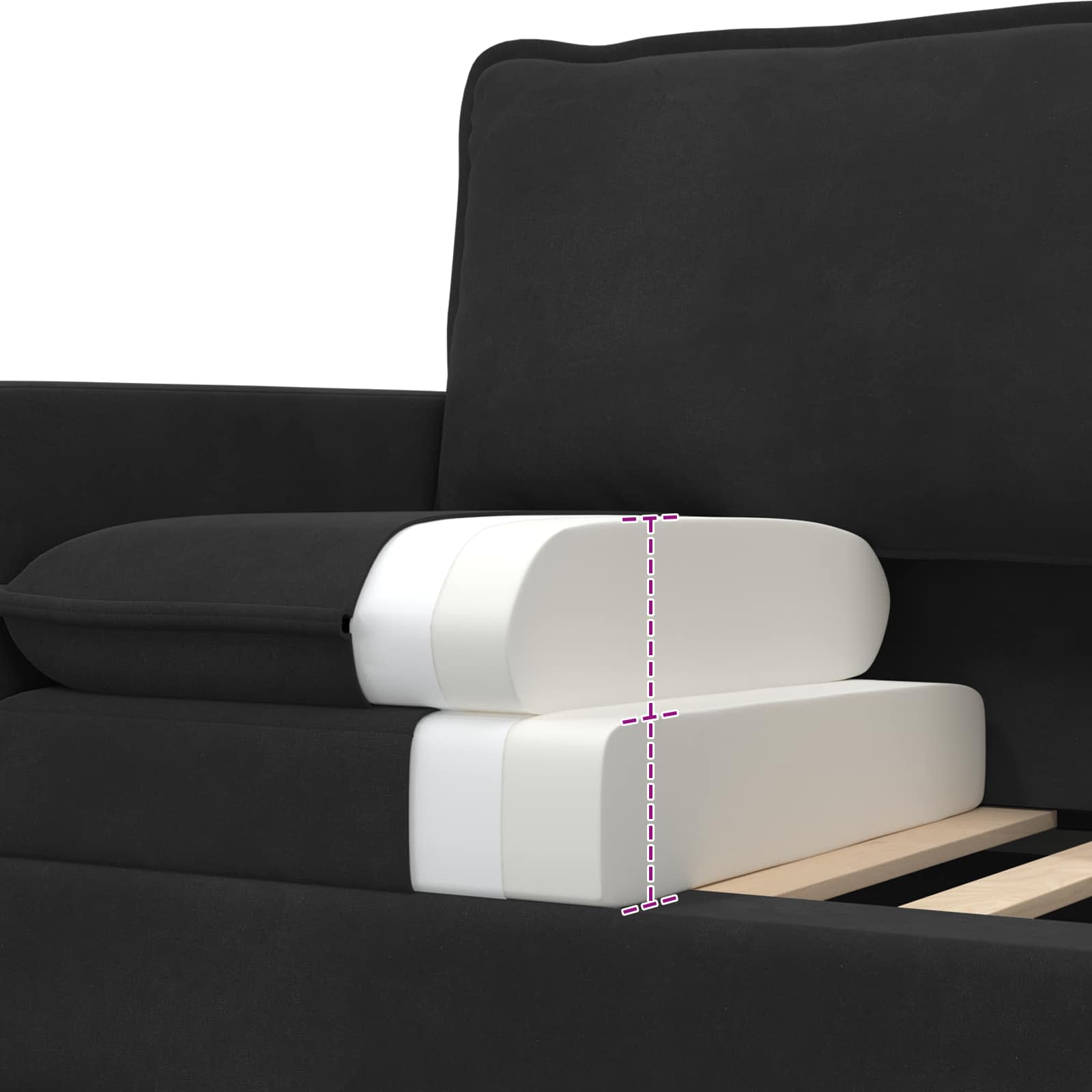Sofa Crna 76 x 81 x 87,5 cm Baršun