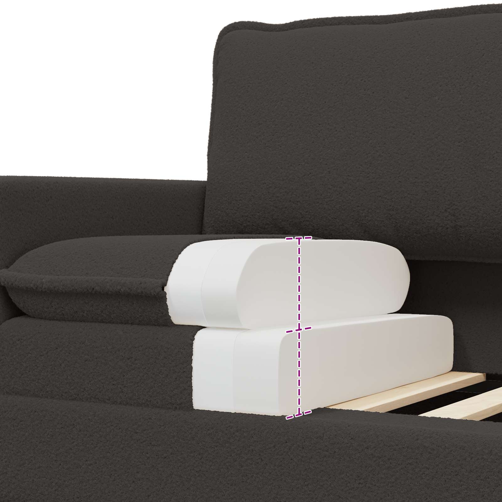Sofa Tamnosiva 76 x 81 x 87,5 cm Tkanina