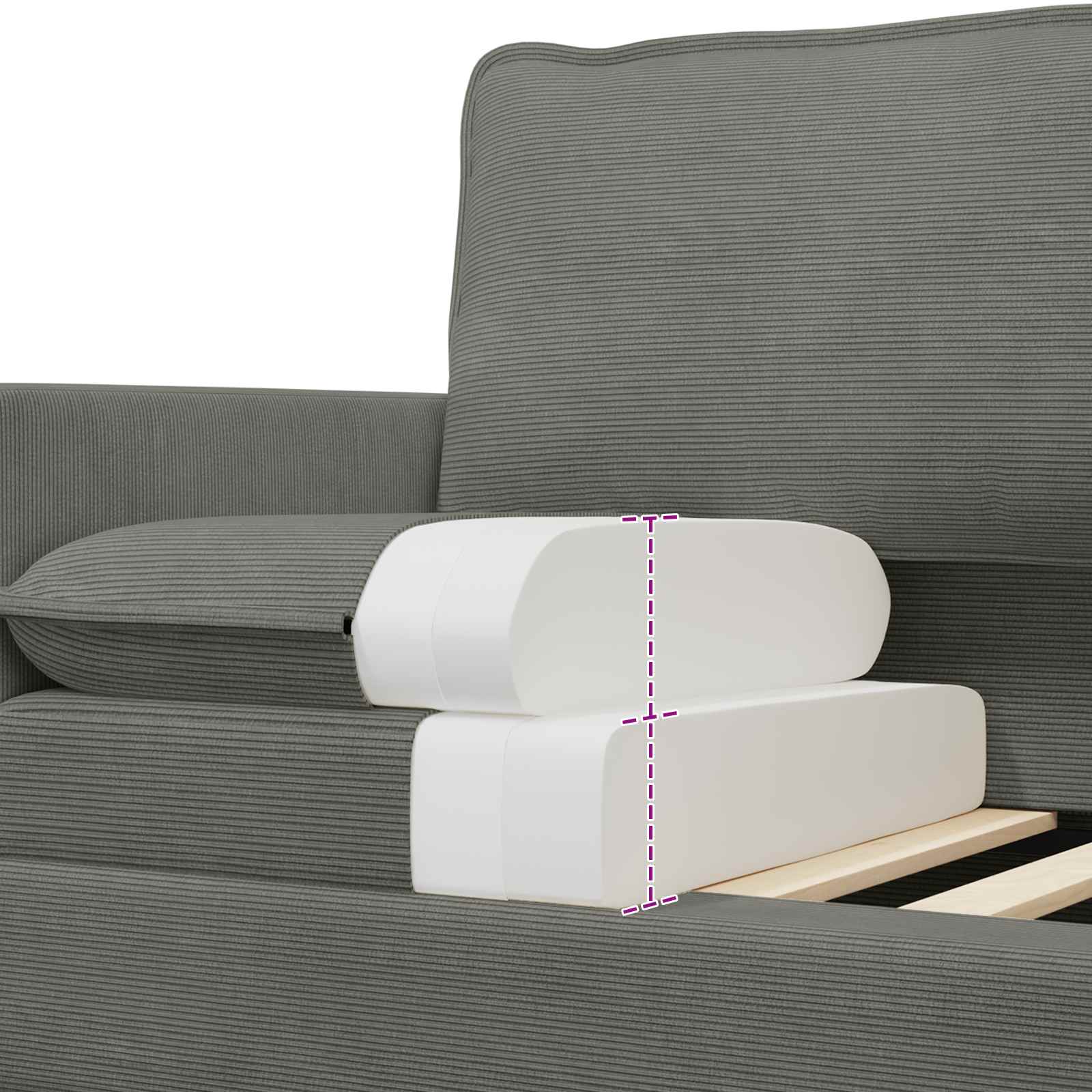 Sofa Svjetlosiva 76 x 81 x 87,5 cm Tkanina
