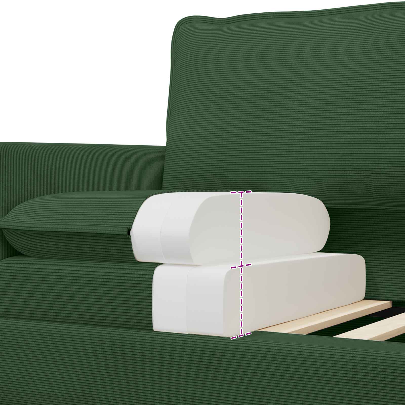 Sofa Jungle zelena 76 x 81 x 87,5 cm Tkanina