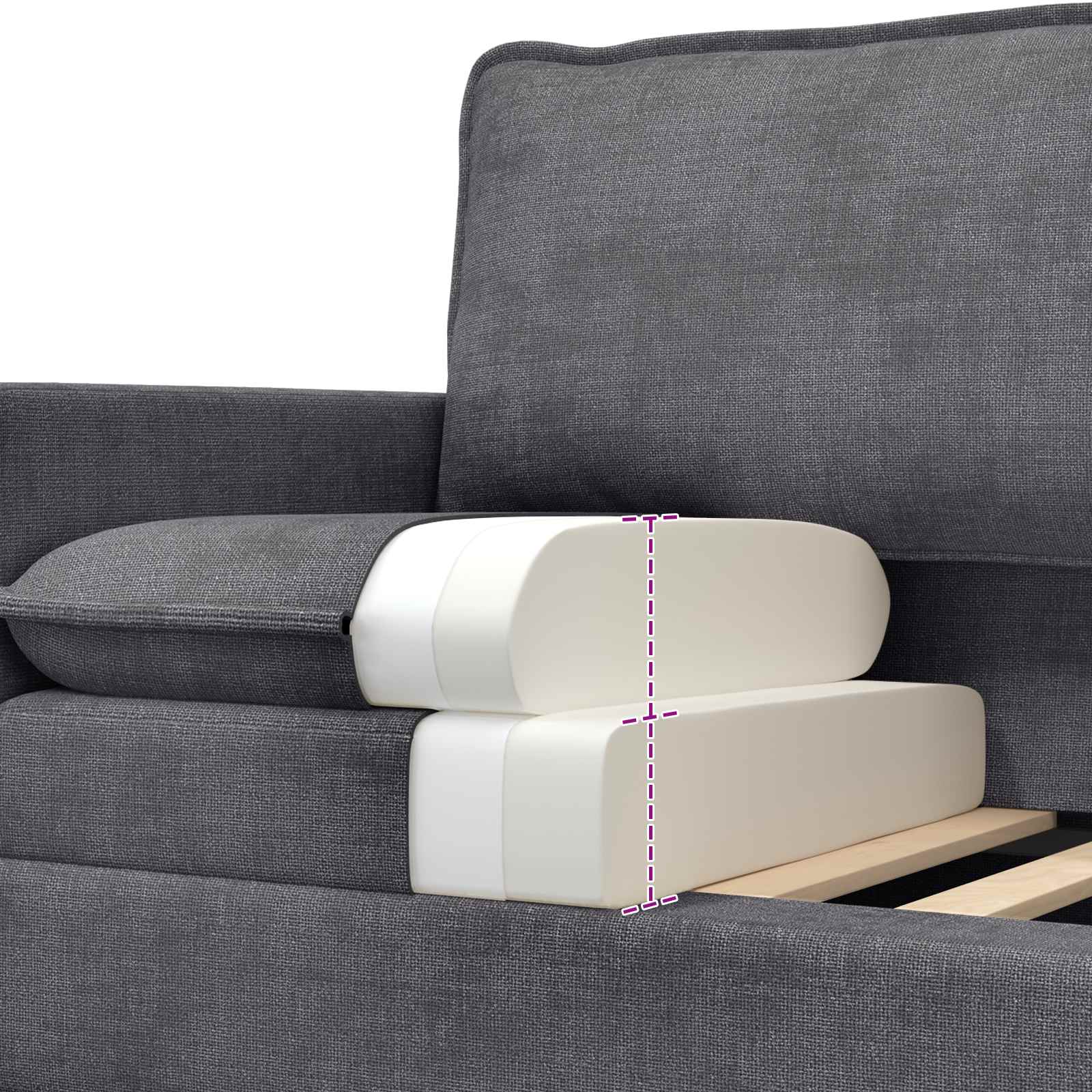 Sofa Tamnosiva 76 x 81 x 87,5 cm Poliester