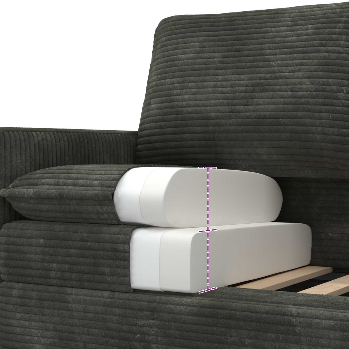 Sofa Antracit 76 x 81 x 87,5 cm Poliester