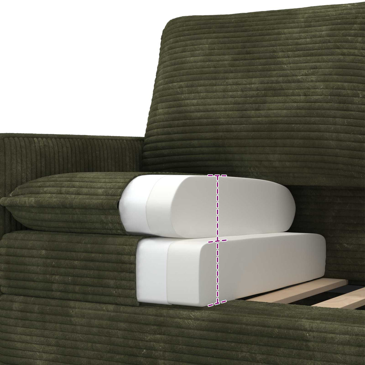 Sofa Zelena 76 x 81 x 87,5 cm Poliester