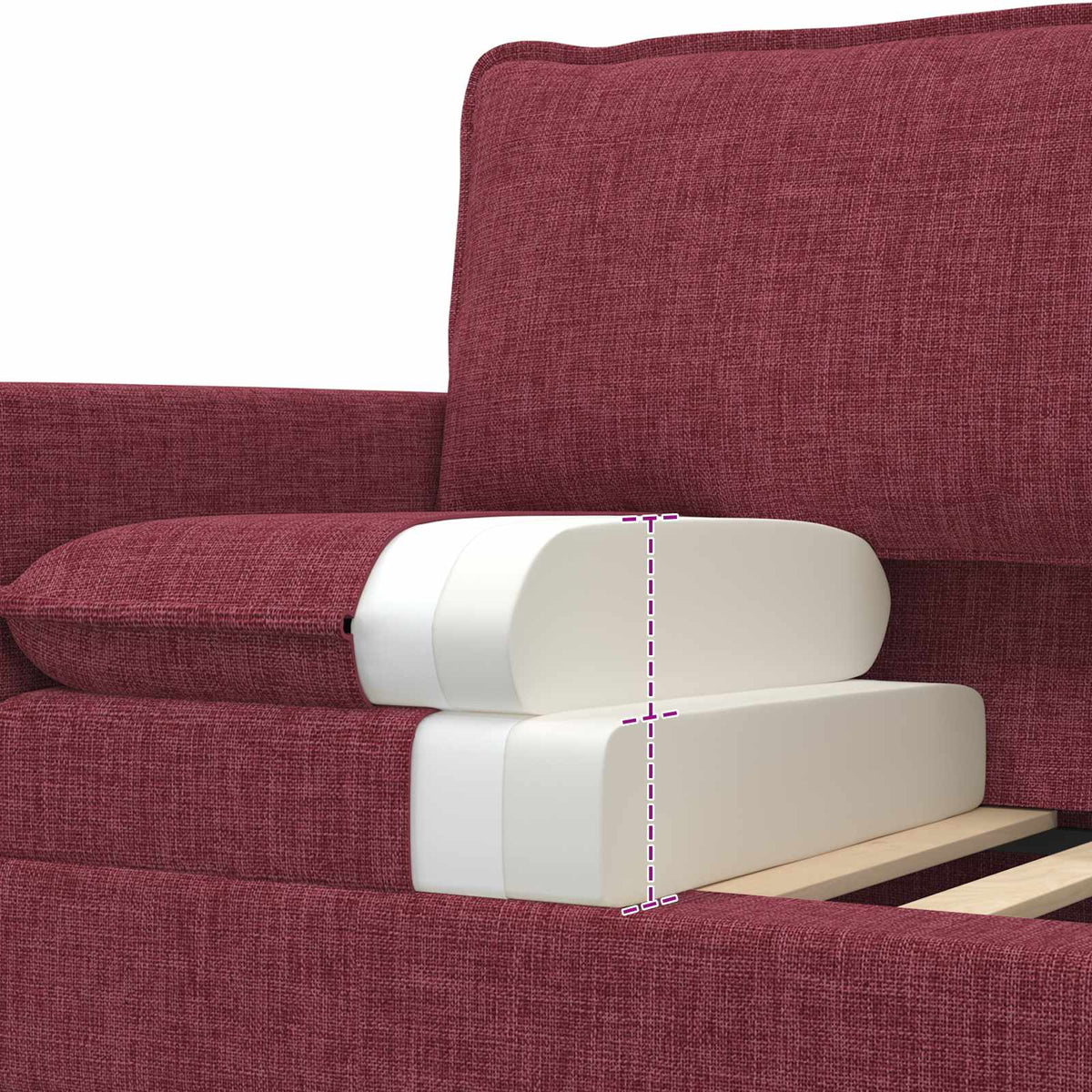 Sofa Vinska crvena 126 x 81 x 87,5 cm Tkanina