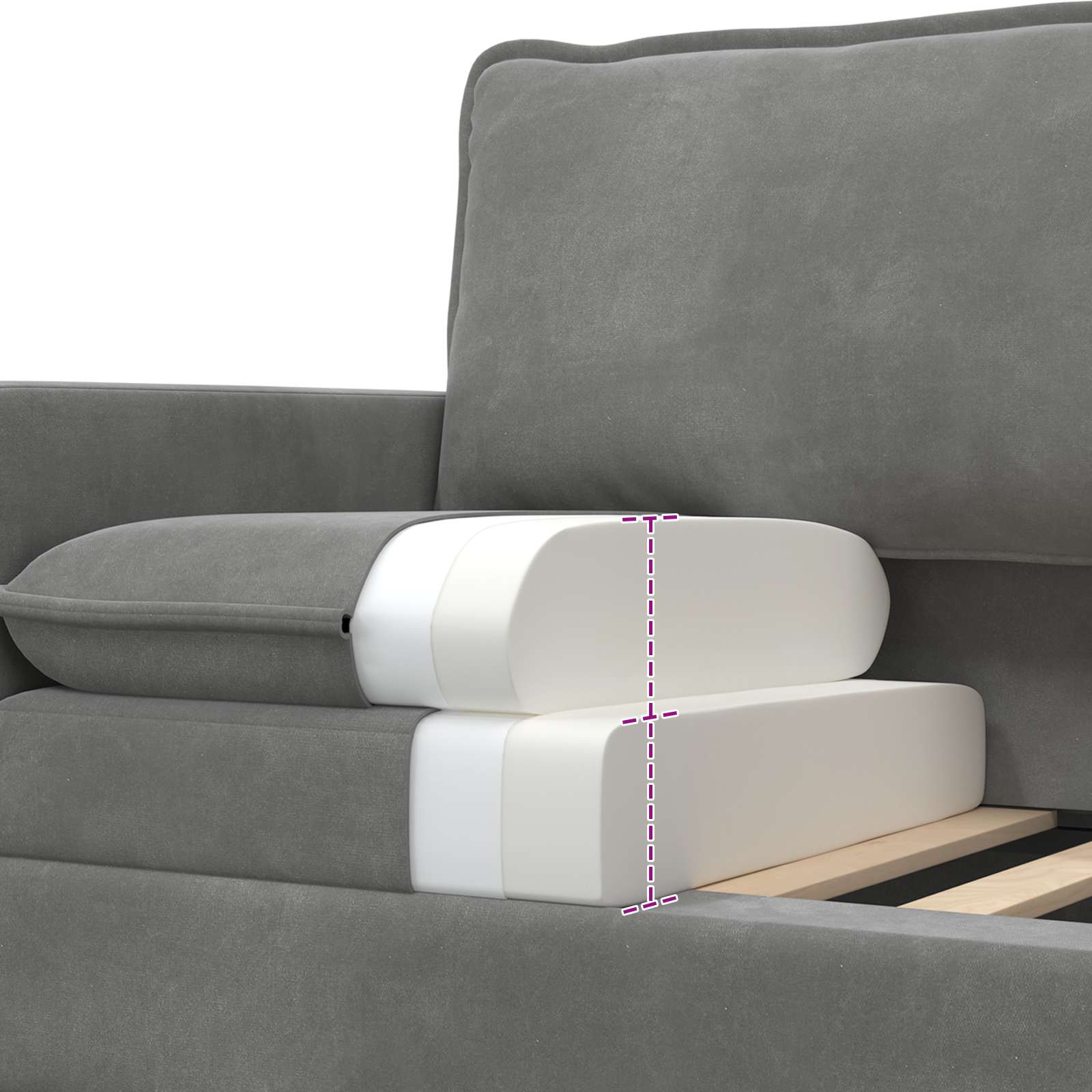 Sofa Tamnosiva 126 x 81 x 87,5 cm Baršun