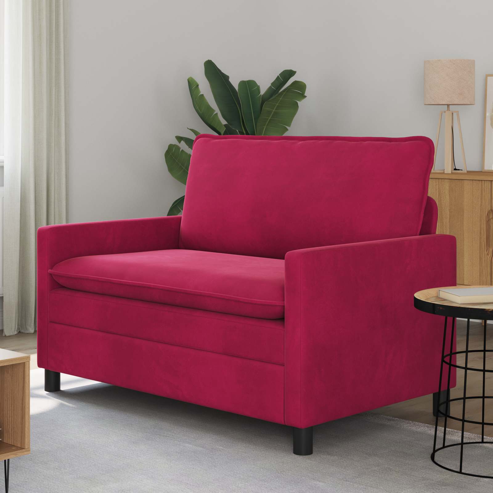 Sofa Vinska crvena 126 x 81 x 87,5 cm Baršun