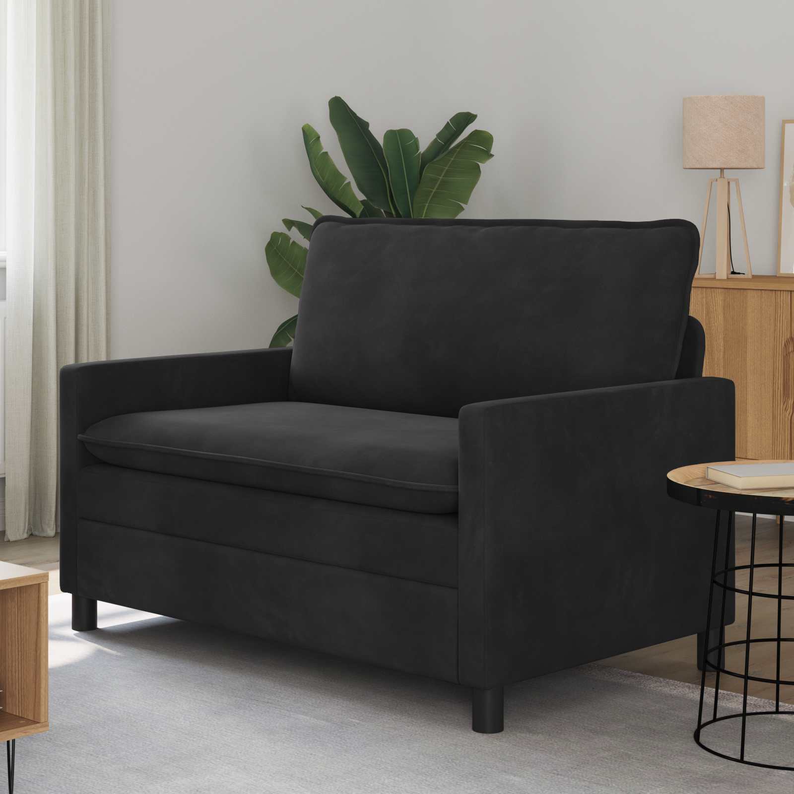 Sofa Crna 126 x 81 x 87,5 cm Baršun