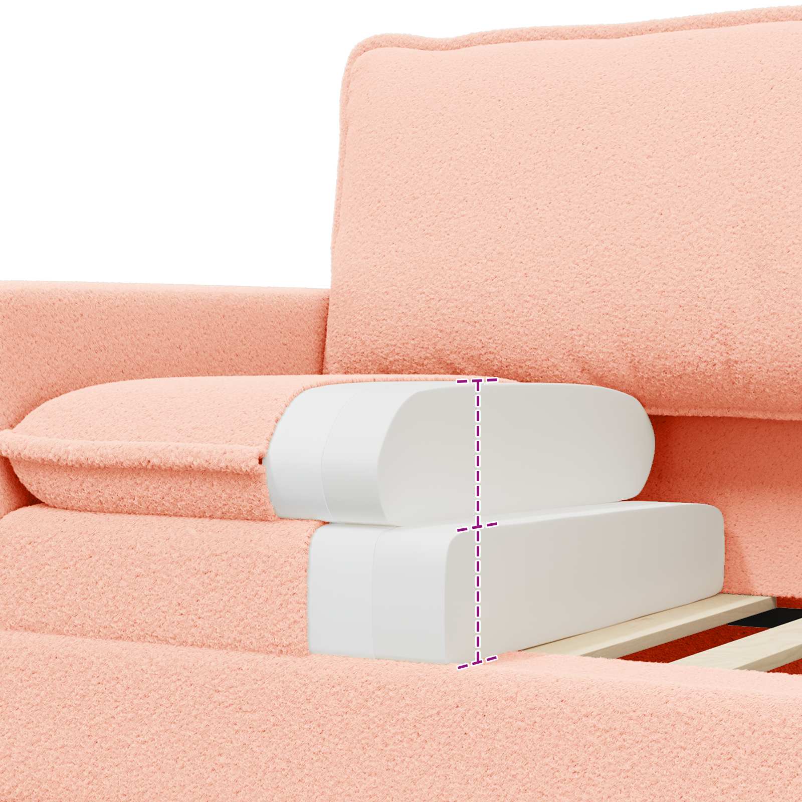 Sofa Ružičasta 126 x 81 x 87,5 cm Tkanina