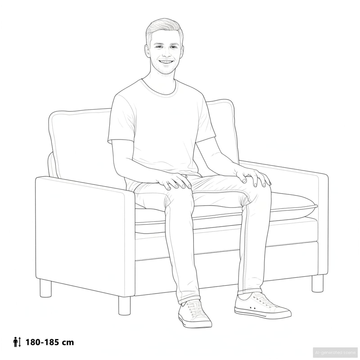 Sofa Krem 126 x 81 x 87,5 cm Tkanina