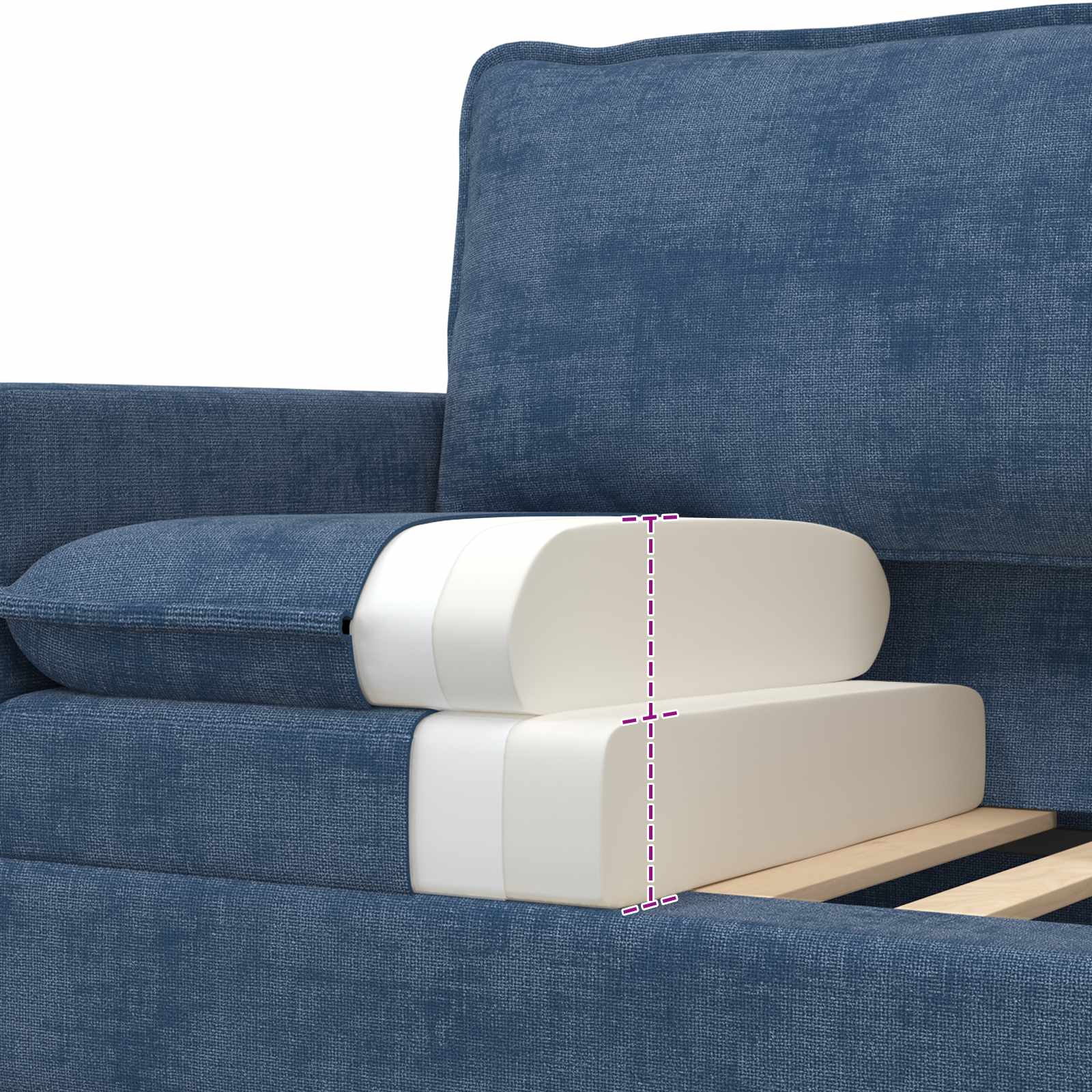 Sofa Plava 126 x 81 x 87,5 cm Poliester