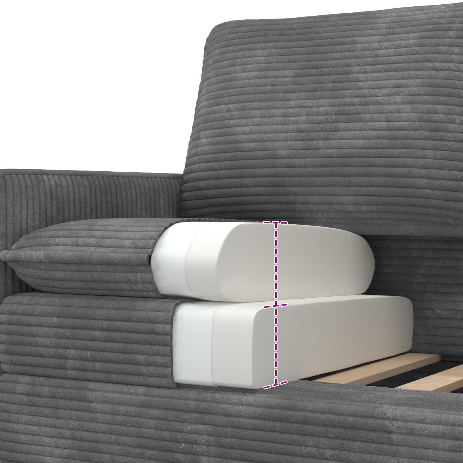 Sofa Svjetlosiva 126 x 81 x 87,5 cm Poliester