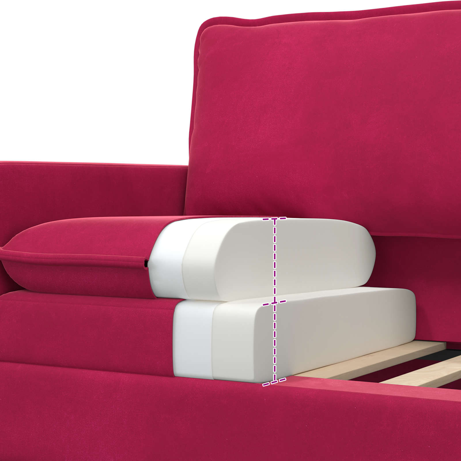 Sofa Vinska crvena 156 x 81 x 87,5 cm Baršun
