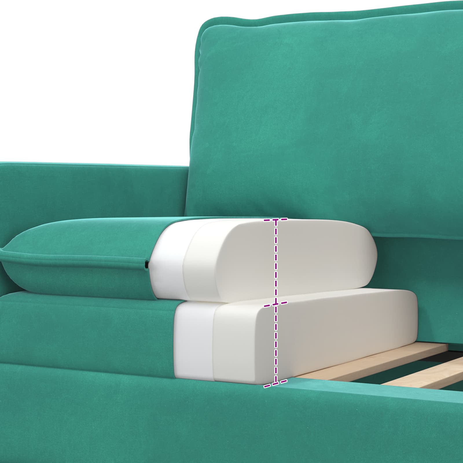 Sofa Tirkizna 156 x 81 x 87,5 cm Baršun