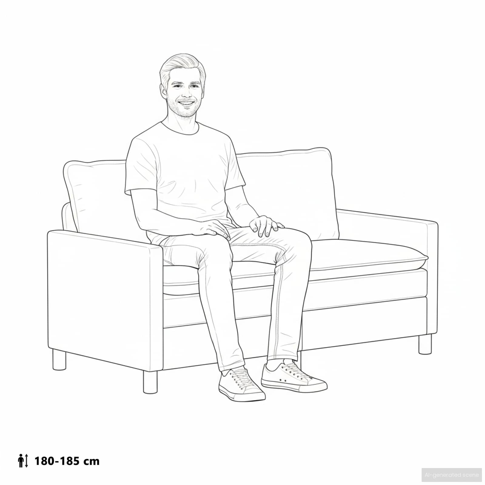 Sofa Tamnosiva 156 x 81 x 87,5 cm Tkanina