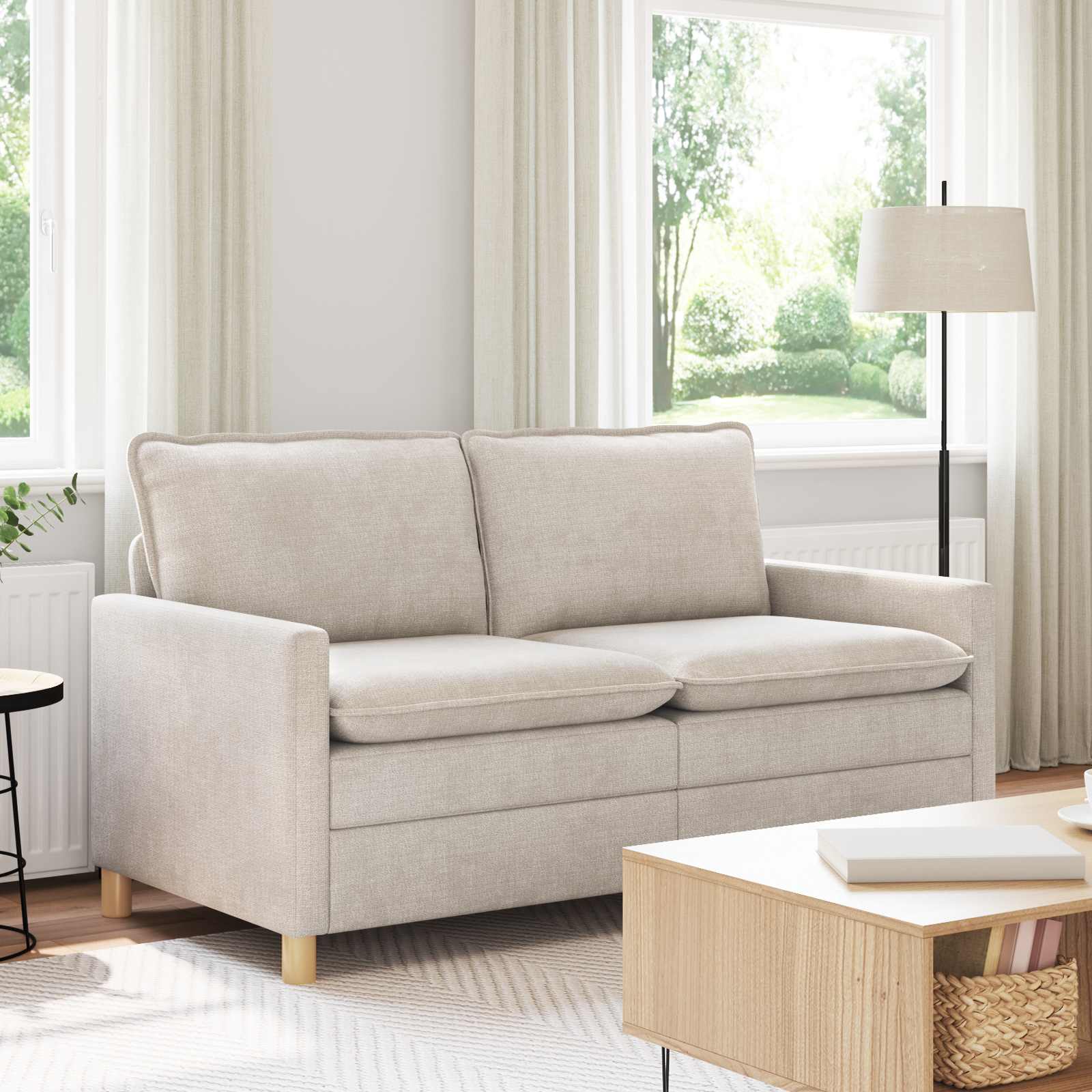Sofa Krem 156 x 81 x 87,5 cm Poliester