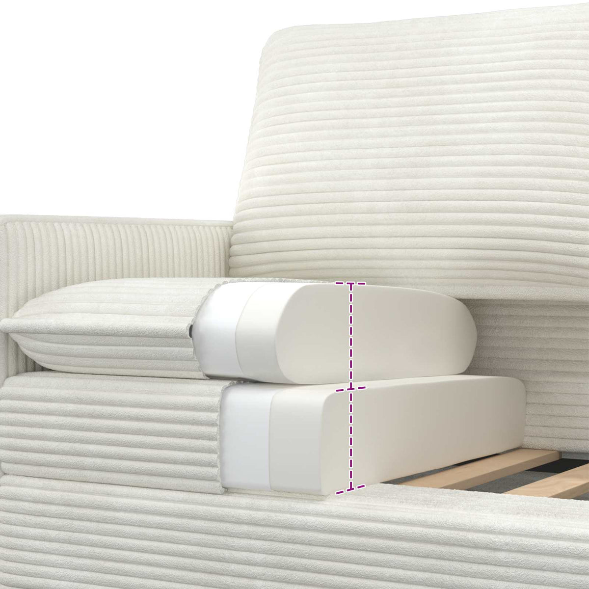 Sofa Krem 156 x 81 x 87,5 cm Poliester