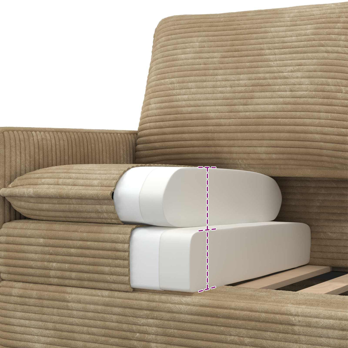 Sofa Sivosmeđa 156 x 81 x 87,5 cm Poliester