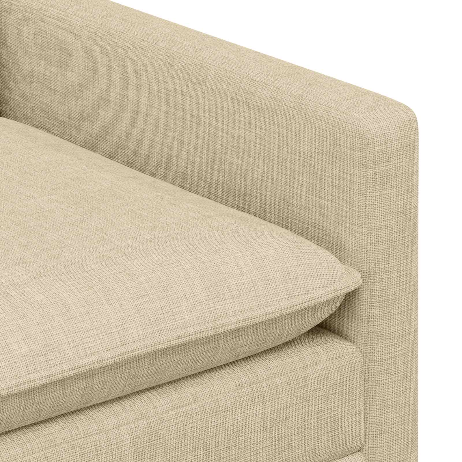 Sofa Krem 196 x 81 x 87,5 cm Tkanina