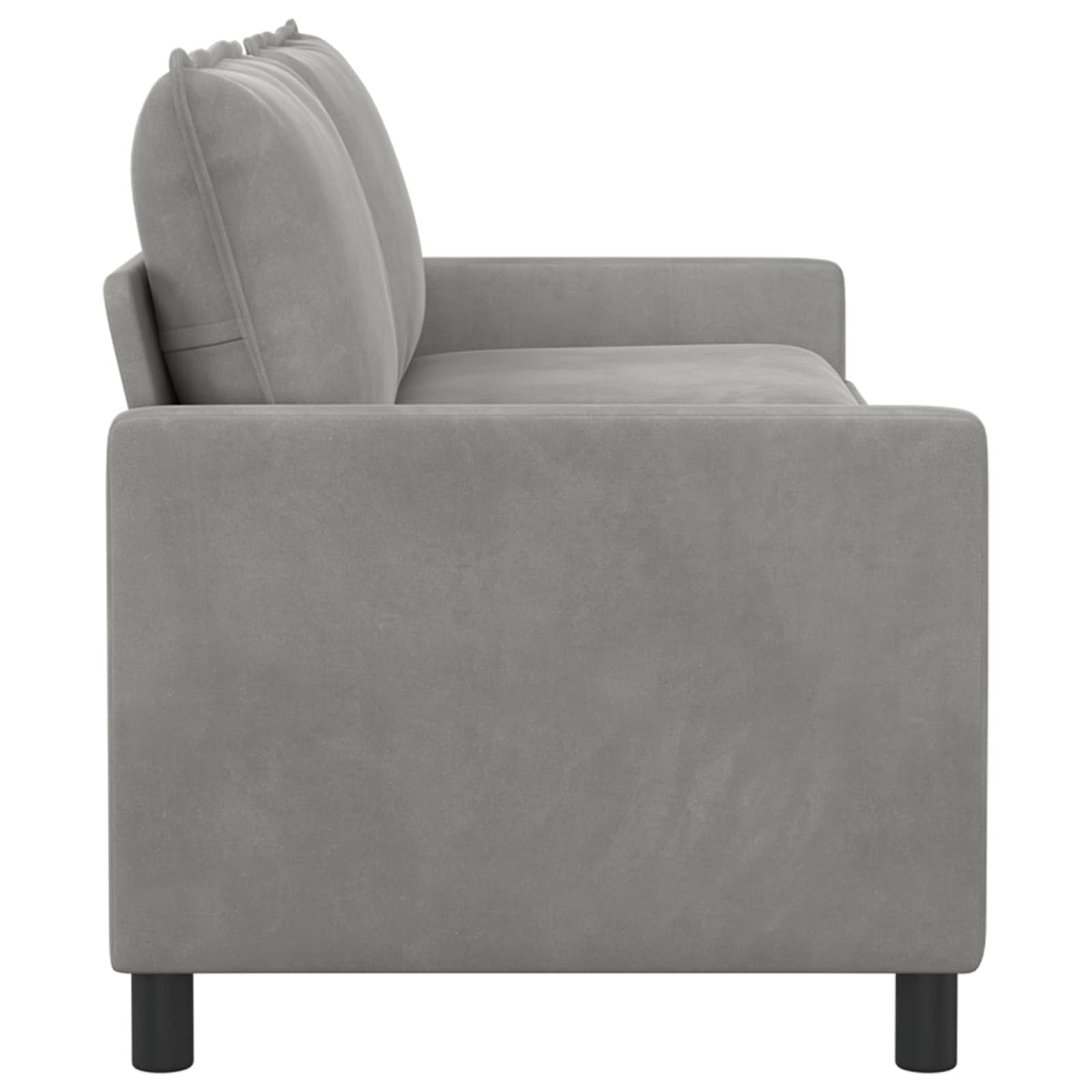 Sofa Svjetlosiva 196 x 81 x 87,5 cm Baršun