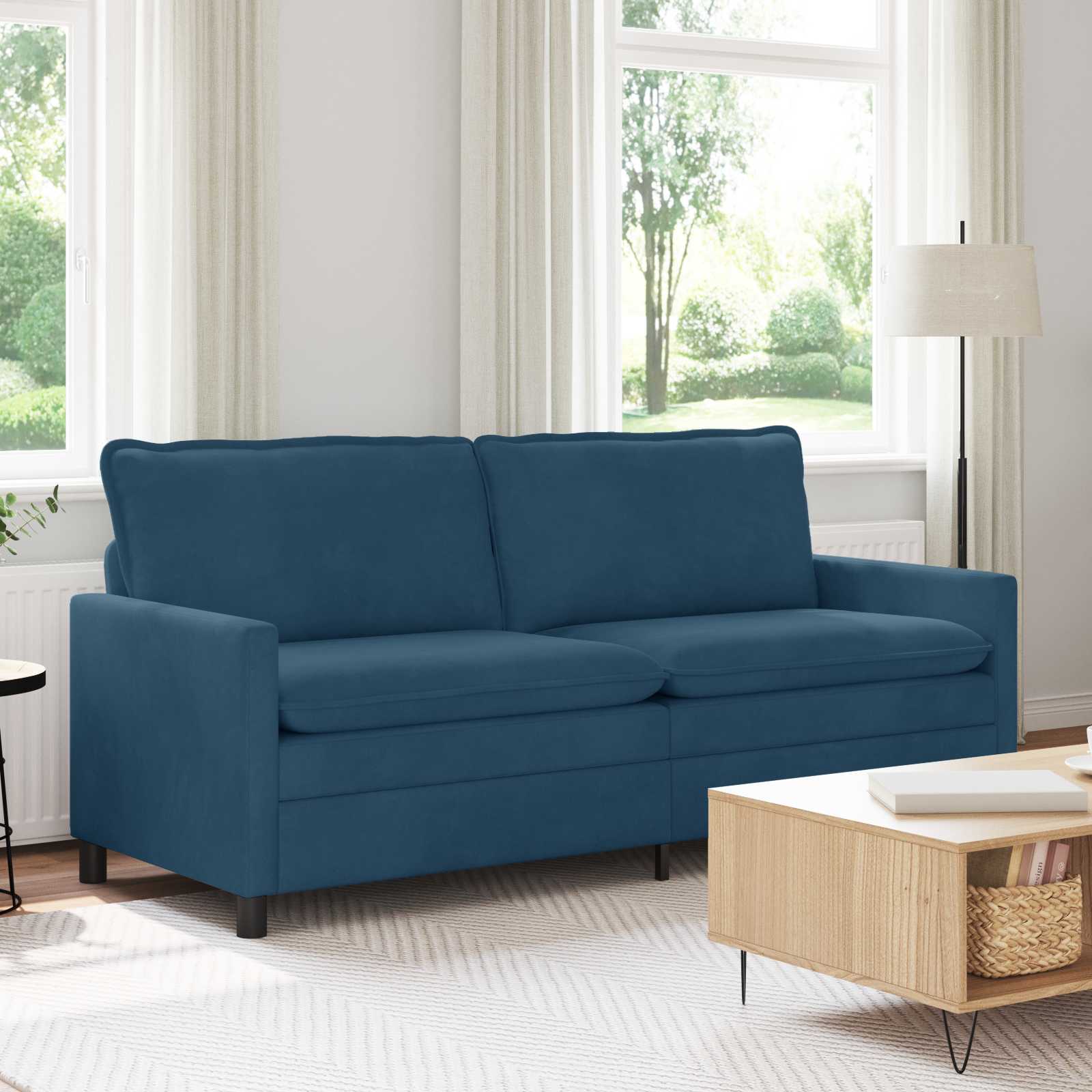 Sofa Plava 196 x 81 x 87,5 cm Baršun