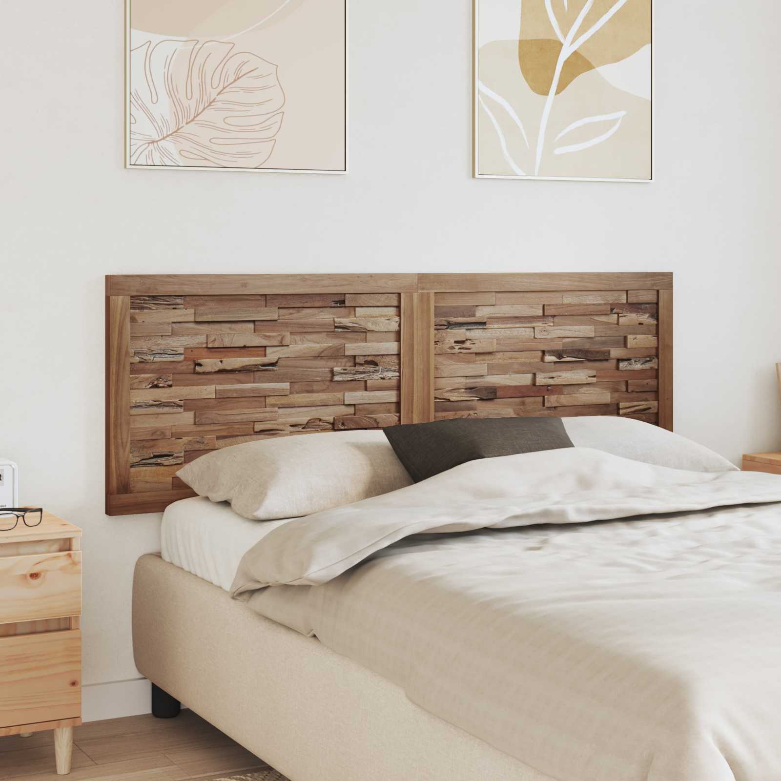 Uzglavlje Zidne Prirodna 160 cm Čvrsto teak drvo