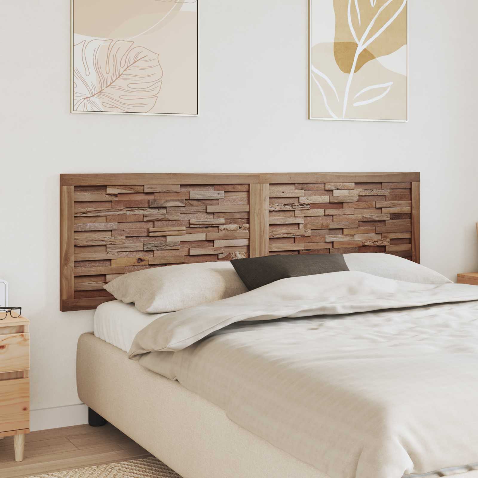 Uzglavlje Zidne Prirodna 180 cm Čvrsto teak drvo