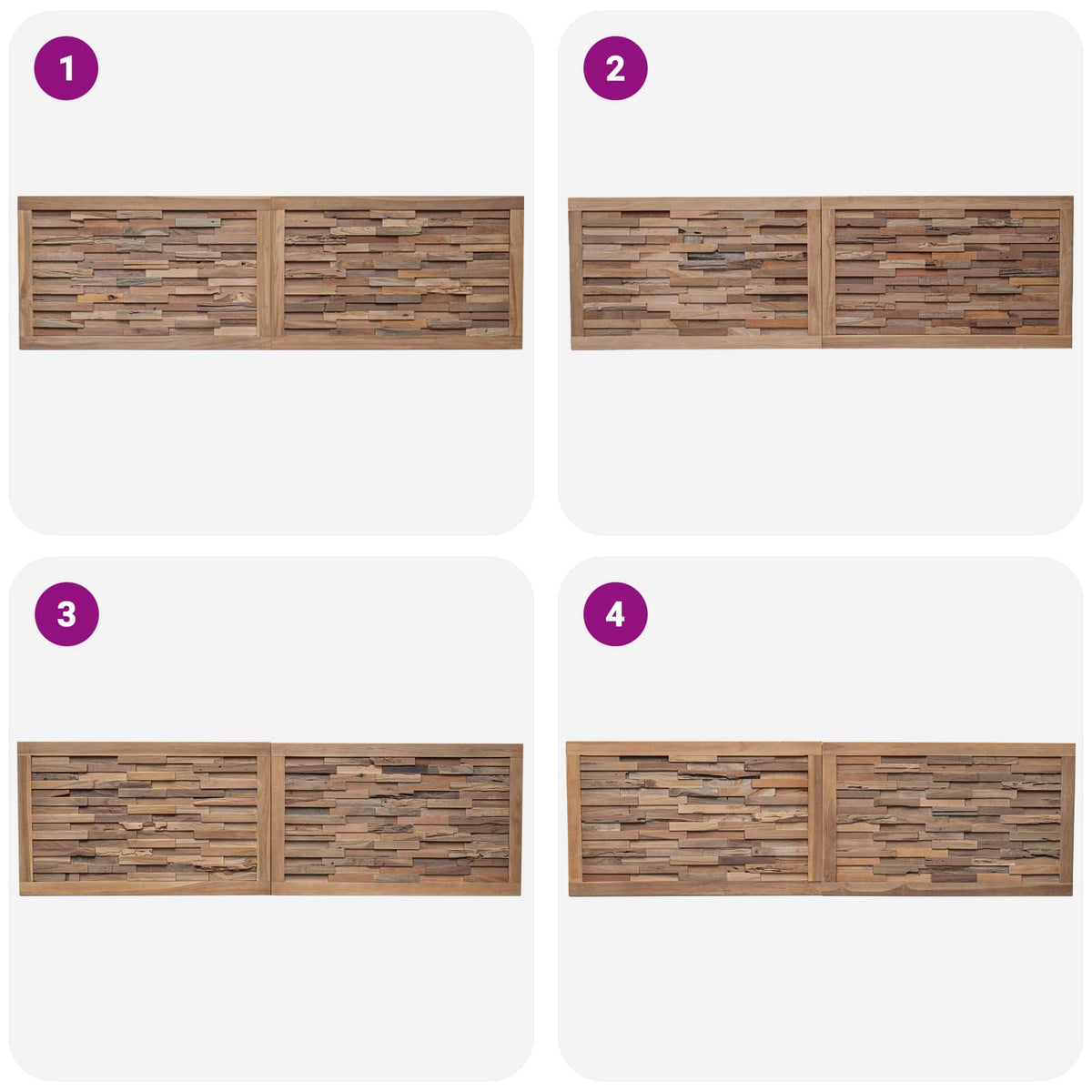 Uzglavlje Zidne Prirodna 180 cm Čvrsto teak drvo