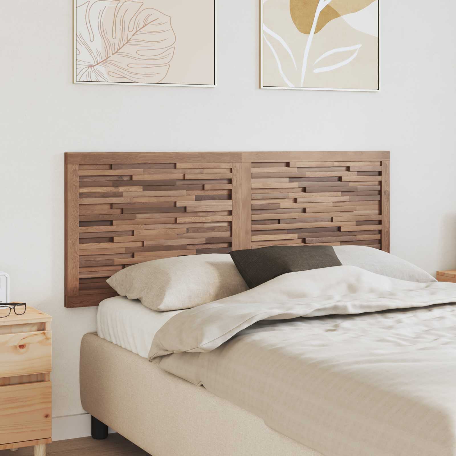 Uzglavlje Zidne Prirodna 140 cm Čvrsto teak drvo