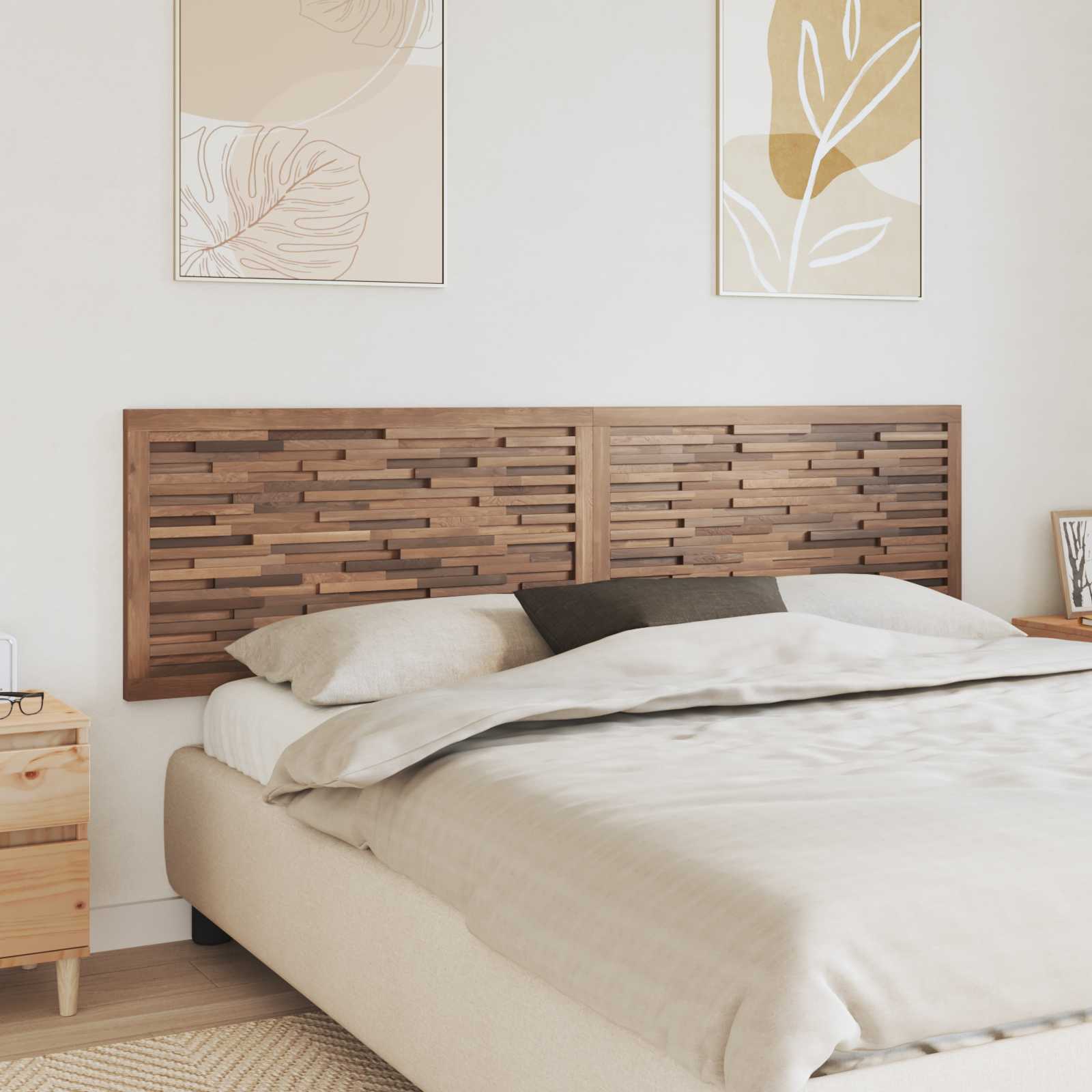 Uzglavlje Zidne Prirodna 180 cm Čvrsto teak drvo