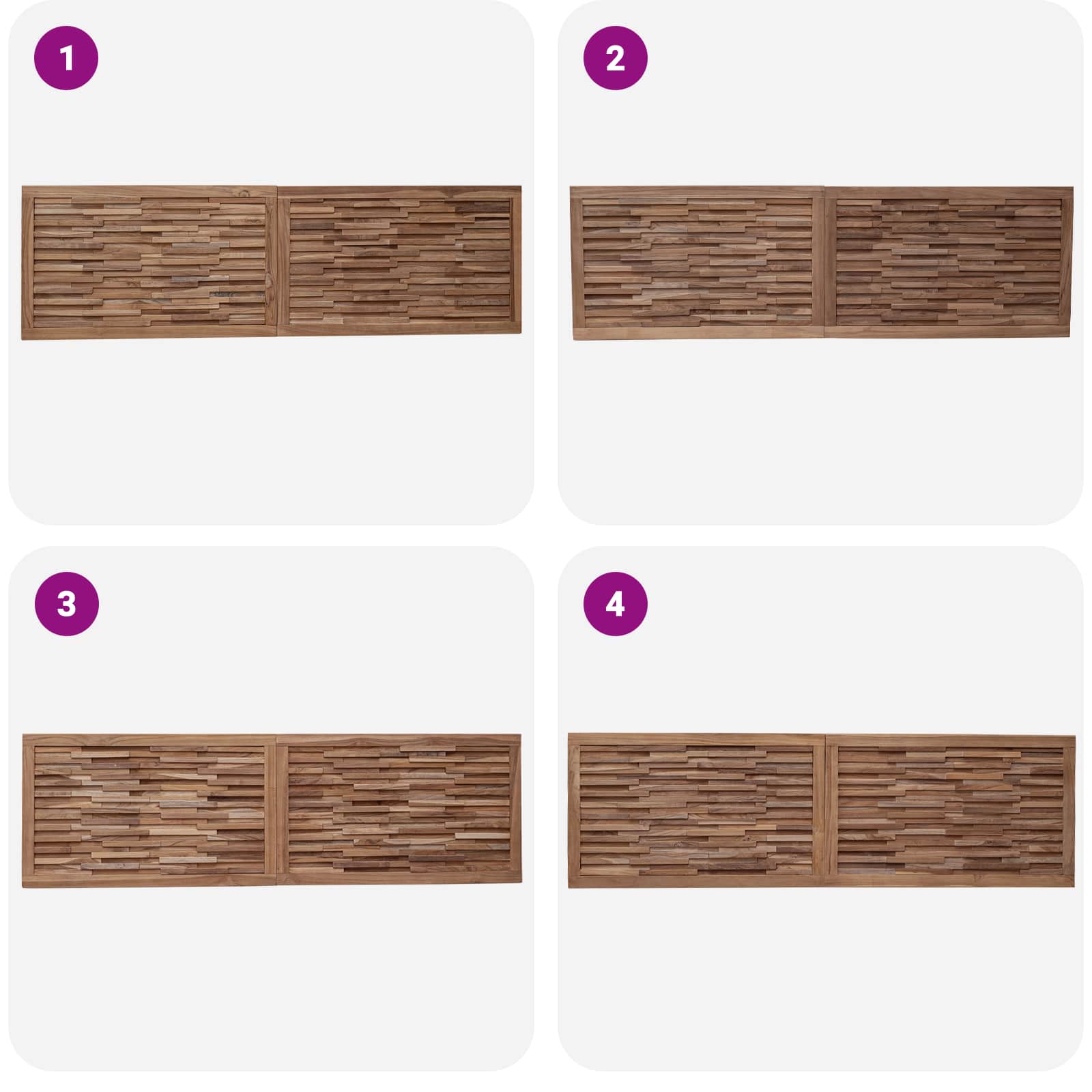 Uzglavlje Zidne Prirodna 180 cm Čvrsto teak drvo