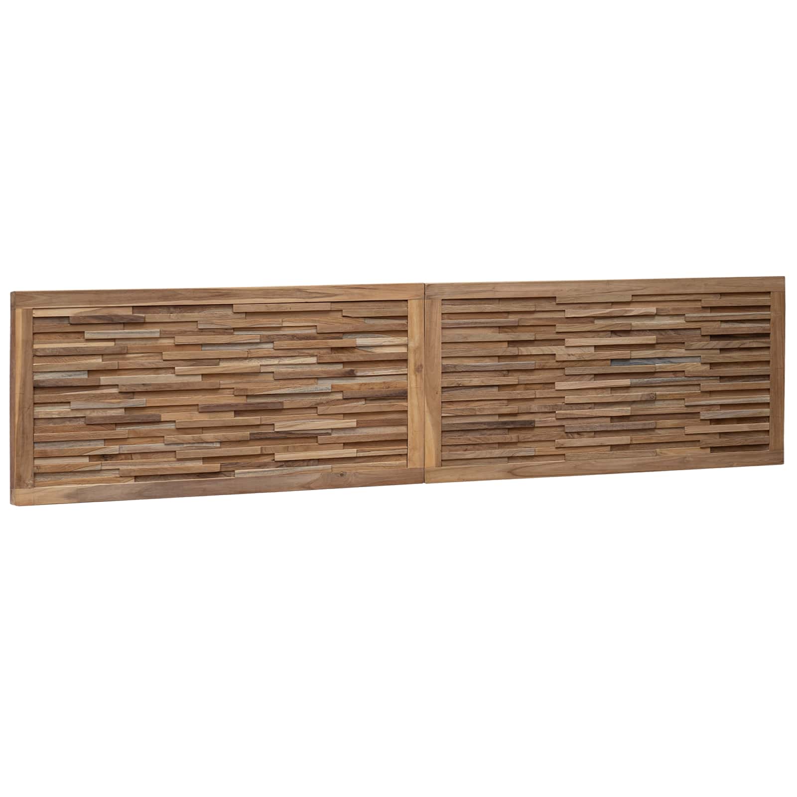 Uzglavlje Zidne Prirodna 200 cm Čvrsto teak drvo