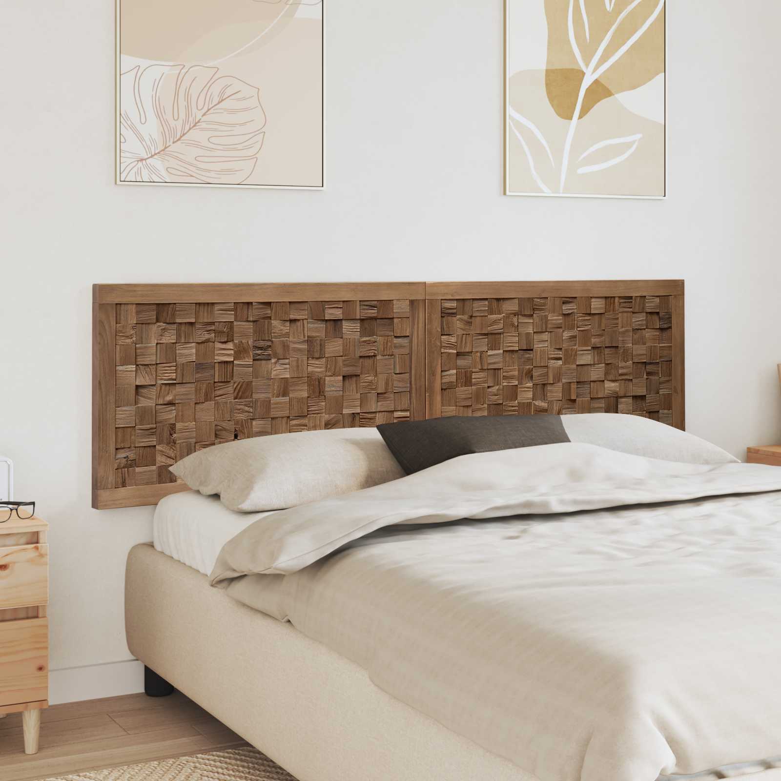 Uzglavlje Zidne Prirodna 180 cm Čvrsto teak drvo