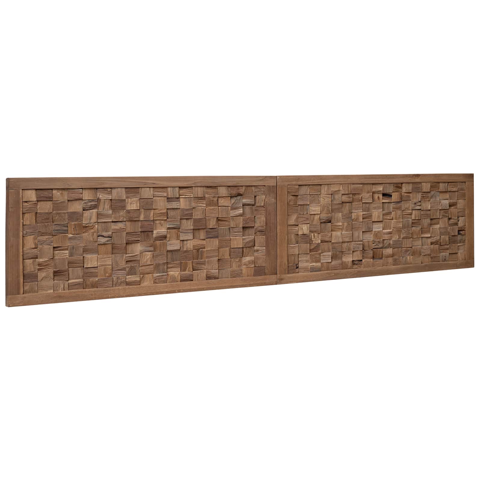Uzglavlje Zidne Prirodna 200 cm Čvrsto teak drvo