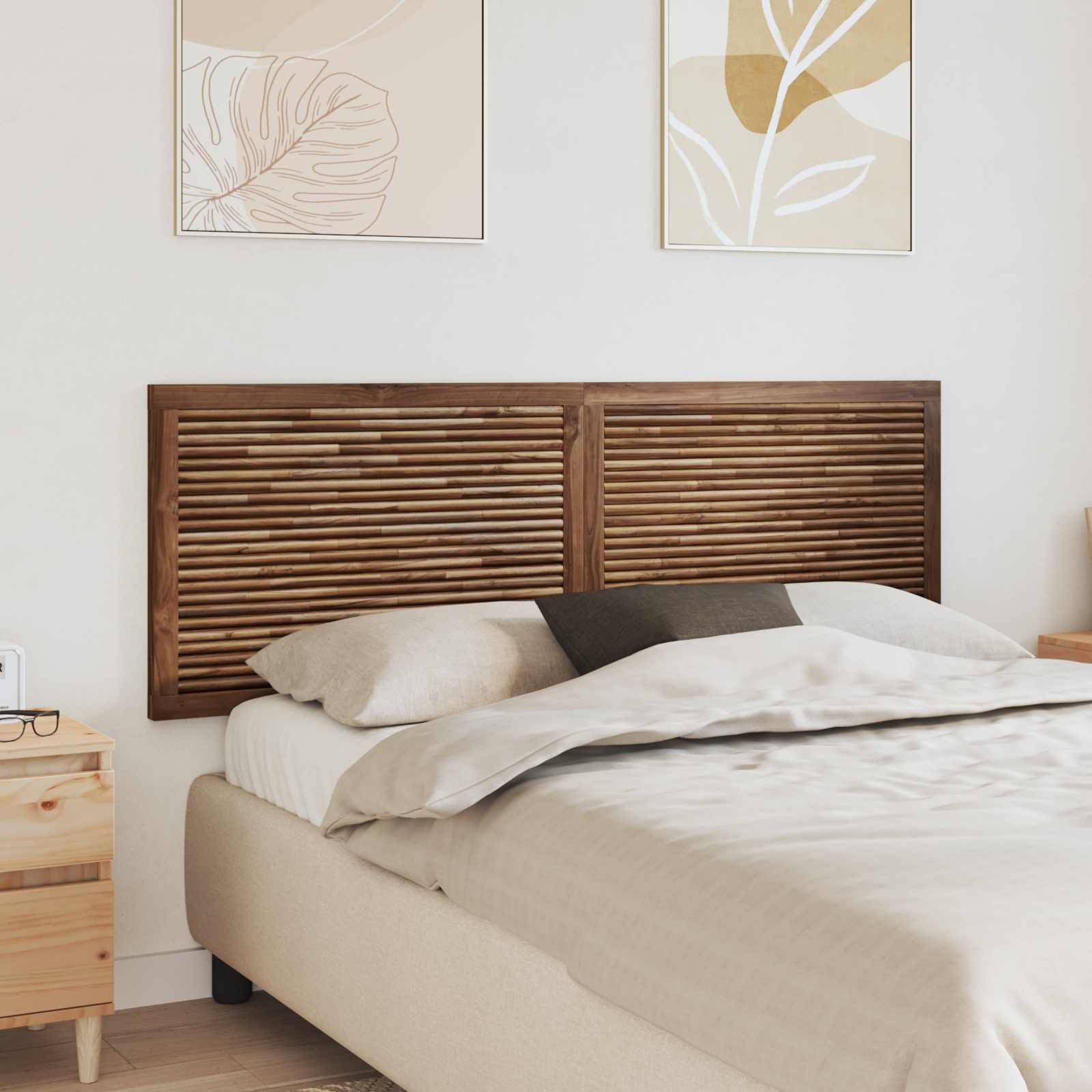 Uzglavlje za krevet Prirodna Čvrsto teak drvo