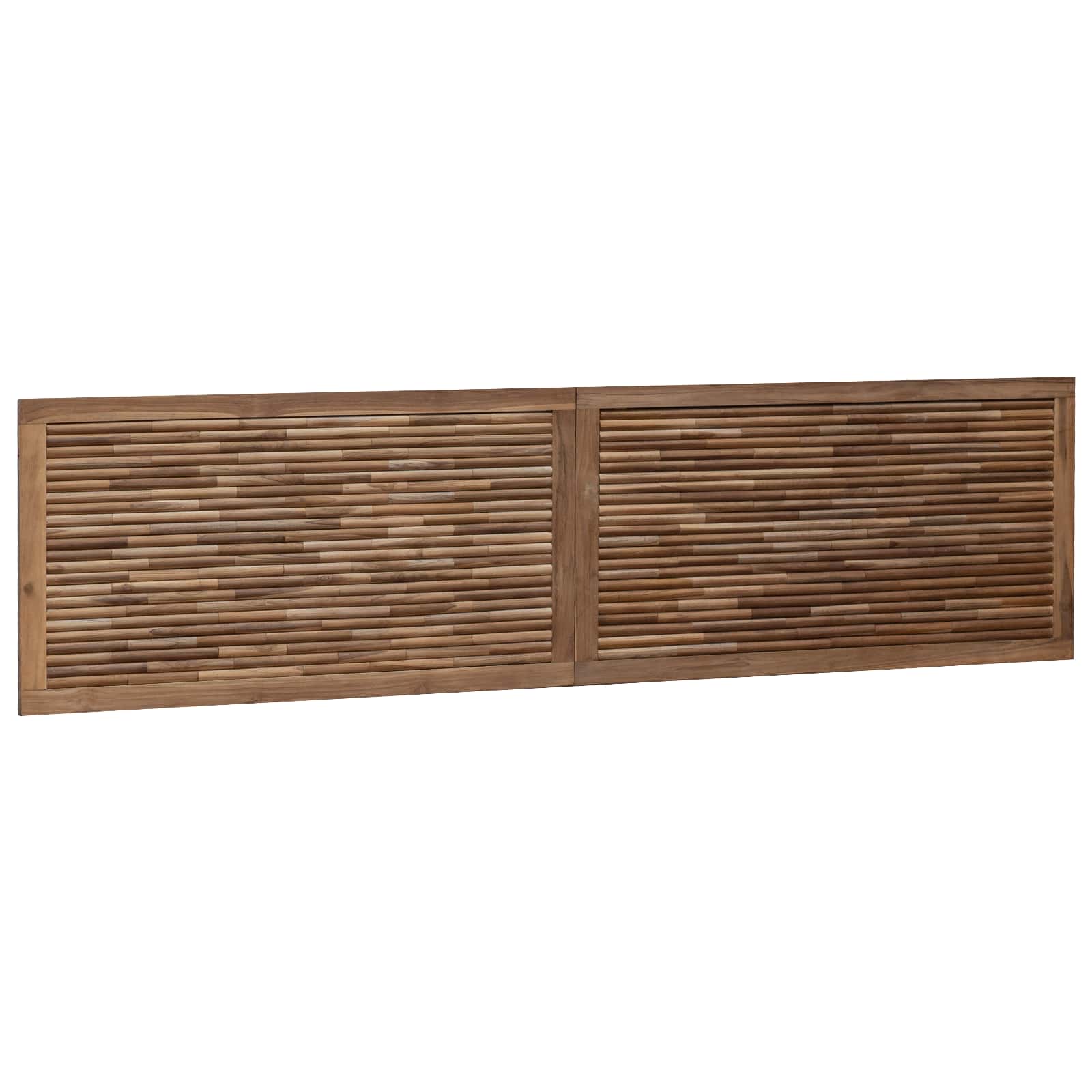 Uzglavlje Zidne Prirodna 200 cm Čvrsto teak drvo