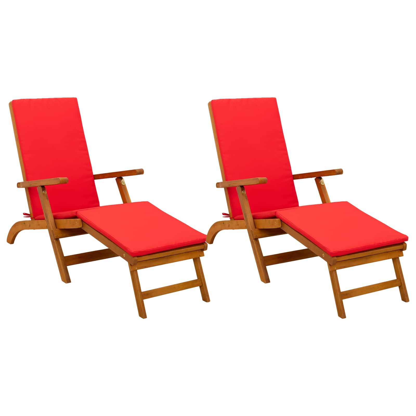 Ležaljka koja se može preklopiti i nagnuti 2 pcs Crvena