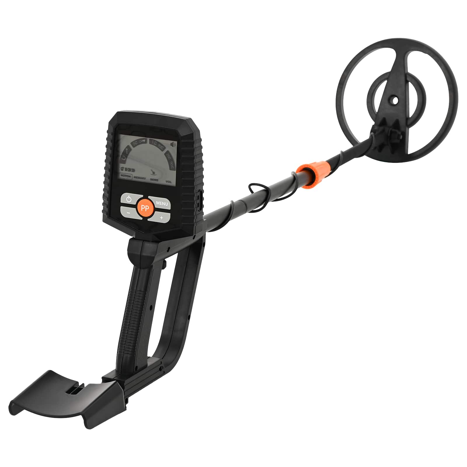 Metalni detektor s LCD zaslonom 3 modela 19 cm namotaj Crna