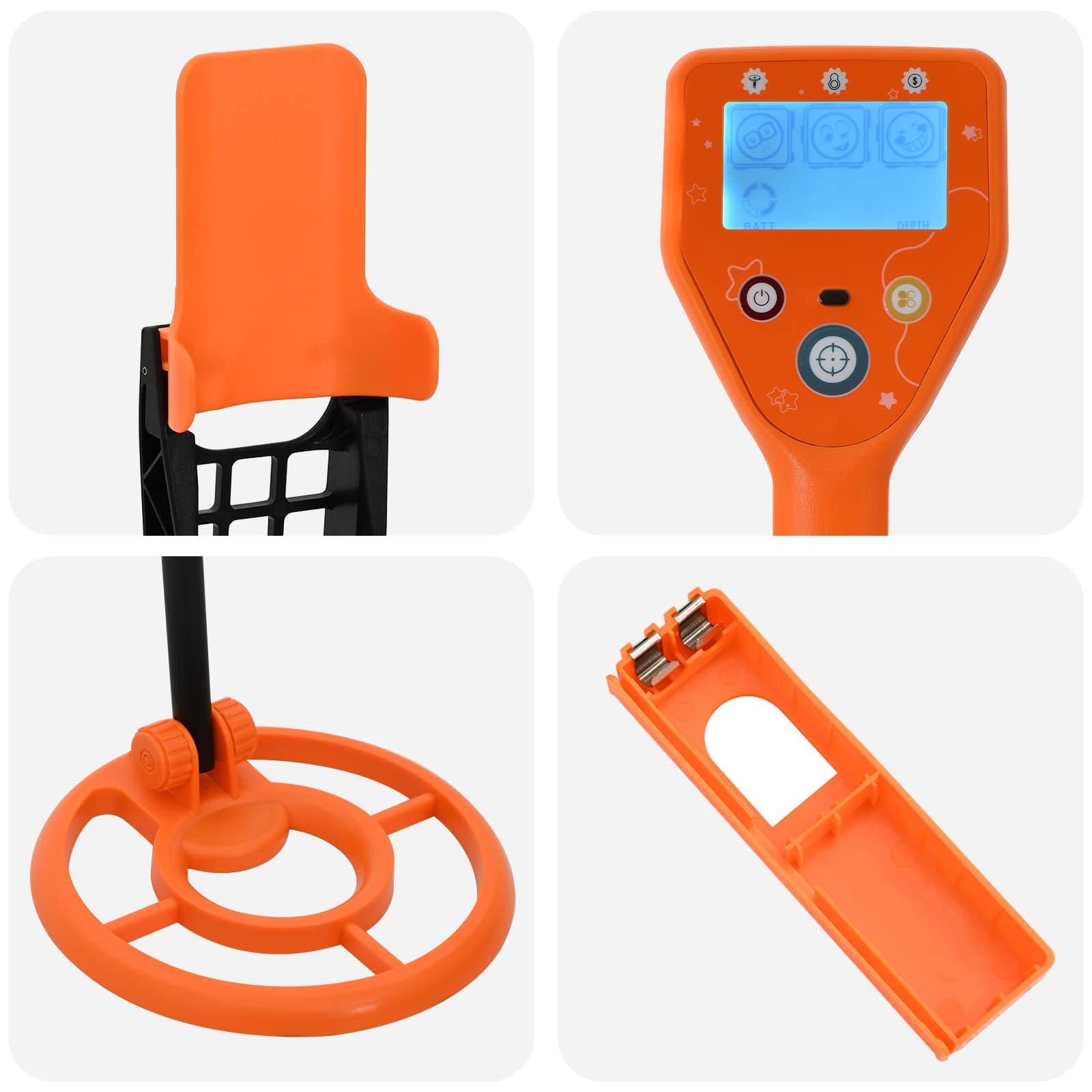 Detektor metala s LCD prikazom 2 modela 19 cm zavojnica Žuta